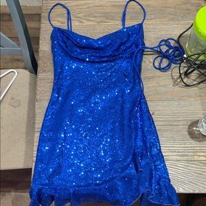 Lucy in the Sky Blue Sequin Mini Dress